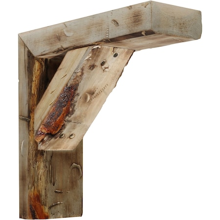 Ekena Millwork 3 1/2"W x 14"D x 14"H Vintage Farmhouse Bracket, Barnwood Decor Collection, Natural Barnwood BKTB03X14X14TRUF